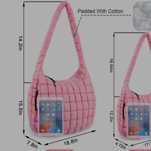 Boho Pink Quilted Shoulder Bag - Picture 7 of 9